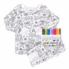 Load image into Gallery viewer, Big Sis Colorable PJ Set