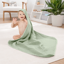 Load image into Gallery viewer, 6 Layer Hooded Baby Towels