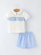 Load image into Gallery viewer, Toddler Smocked Church Christening set