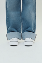 Load image into Gallery viewer, Roll Cuff Wide Leg Jeans