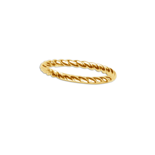 Load image into Gallery viewer, Twisted Band Gold-Plated Baby Ring