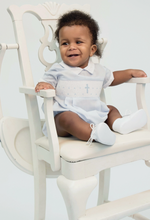 Load image into Gallery viewer, Christening Baptism Cross Romper