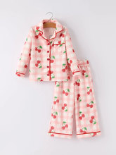 Load image into Gallery viewer, Waffle Cherry PJ Set