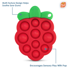 Load image into Gallery viewer, Razberry Pop Silicone Teether Sensory Toy