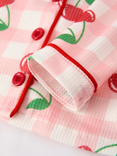 Load image into Gallery viewer, Waffle Cherry PJ Set