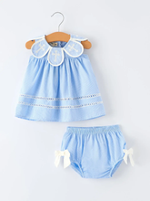 Load image into Gallery viewer, Petal Peter Pan Christening Bloomer Set