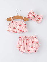 Load image into Gallery viewer, Strawberry Bloomer Set