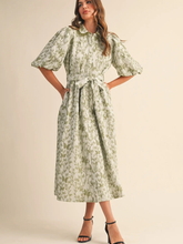 Load image into Gallery viewer, Sonja Bubble Sleeve Midi Dress