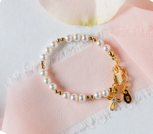 Load image into Gallery viewer, 14K Gold-Plated Baby Cross Bracelet
