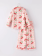 Load image into Gallery viewer, Waffle Cherry PJ Set