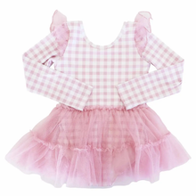 Load image into Gallery viewer, Girly Gingham Skirt Leotard