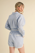 Load image into Gallery viewer, Tiff Striped Button Up & Short Set