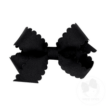 Load image into Gallery viewer, Mini Grosgrain Bow Scalloped Edge