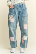 Load image into Gallery viewer, Mineral Washed Patchwork Jeans