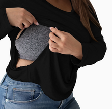 Load image into Gallery viewer, Bamboo Nursing & Maternity Long Sleeve