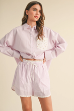Load image into Gallery viewer, Tiff Striped Button Up & Short Set