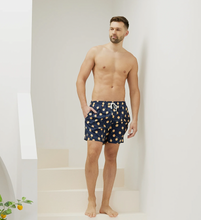 Load image into Gallery viewer, Lemon Men's Navy Swim Trunks