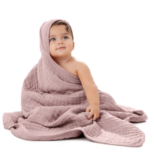 Load image into Gallery viewer, 6 Layer Hooded Baby Towels