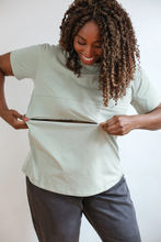 Load image into Gallery viewer, Full Zip Super Soft Breastfeeding Tee