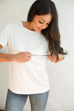 Load image into Gallery viewer, Full Zip Super Soft Breastfeeding Tee
