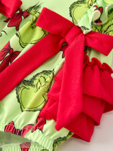 Load image into Gallery viewer, Christmas Grinch Romper