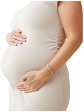 Load image into Gallery viewer, Maternity A-Line Ruched Knit Dress