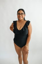 Load image into Gallery viewer, Ruffle Neck Breastfeeding Swimsuit
