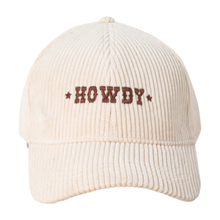 Load image into Gallery viewer, Western Howdy Corduroy Baseball Hat