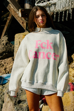 Load image into Gallery viewer, Fck Cancer Mock Neck Reversible Sweatshirt