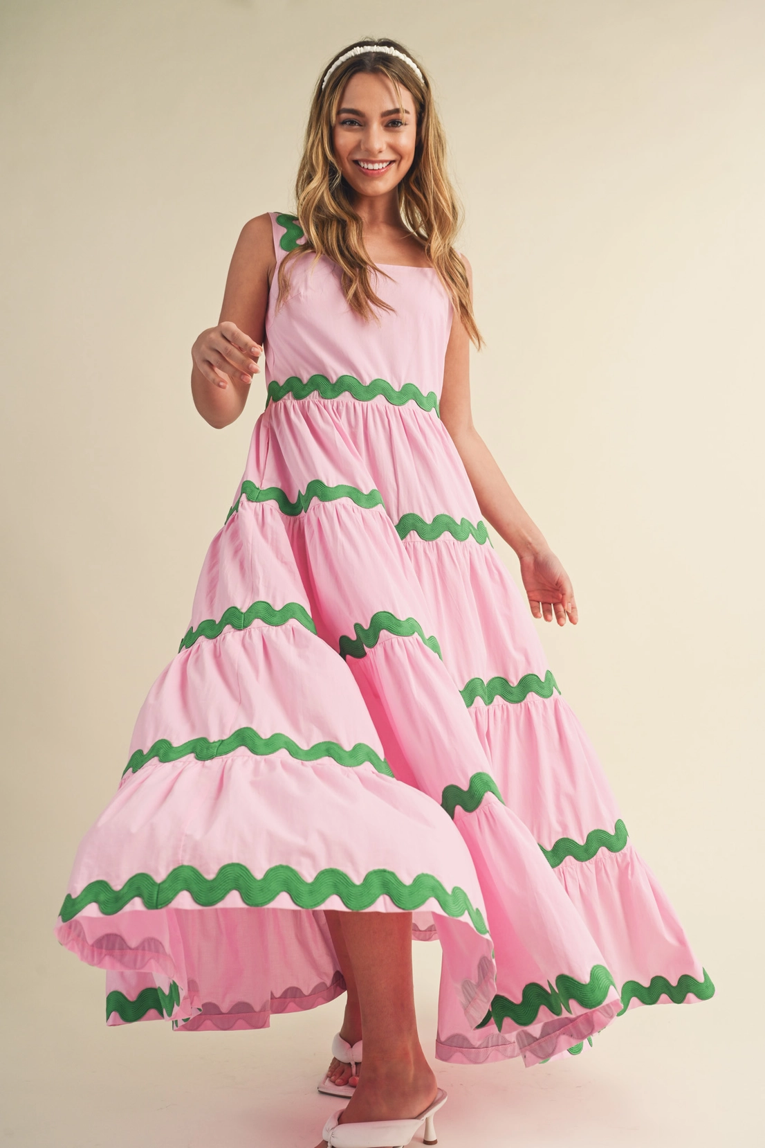 Leighton Tiered Ric Rac Midi M