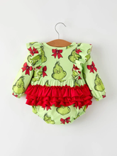 Load image into Gallery viewer, Christmas Grinch Romper