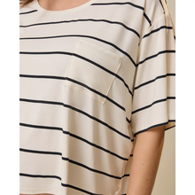 Load image into Gallery viewer, Aria Stripe Cropped Top