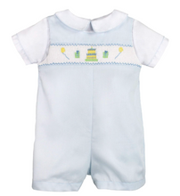 Load image into Gallery viewer, Birthday Smocked Romper