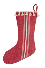 Load image into Gallery viewer, Grain Sack Red Stocking