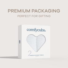 Load image into Gallery viewer, 2PK 6 Layer Hooded Baby Towels
