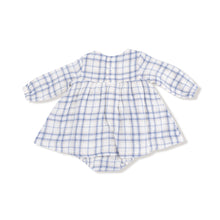 Load image into Gallery viewer, Blue Plaid Ruffle Bubble
