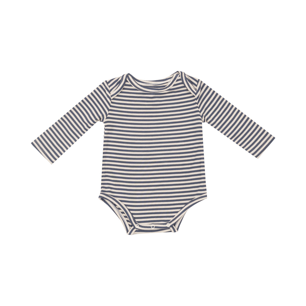 Navy/Oat Stripe Onesie