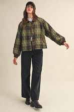 Load image into Gallery viewer, Plaid Quilted Jacket with Corduroy
