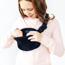 Load image into Gallery viewer, Black Fleece Belt Bag
