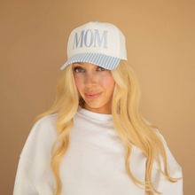 Load image into Gallery viewer, Blue Mom Gingham Trucker
