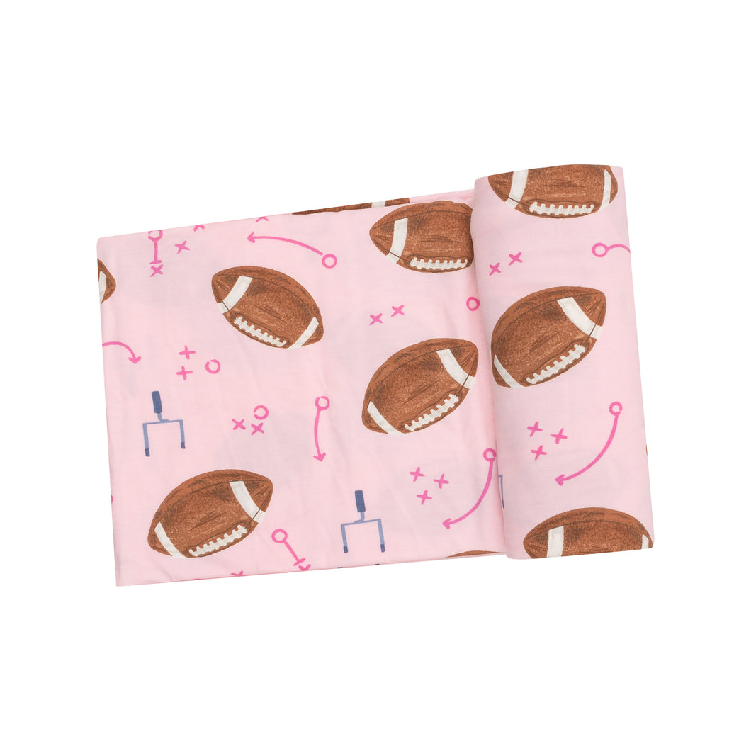 Pink Footballs Swaddle