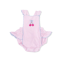 Load image into Gallery viewer, Cherry Stripe Romper
