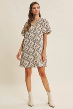 Load image into Gallery viewer, Textured Floral Mini Dress
