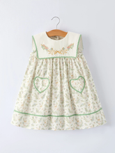 Load image into Gallery viewer, Vintage Floral Duck Embroidery Spring Dress
