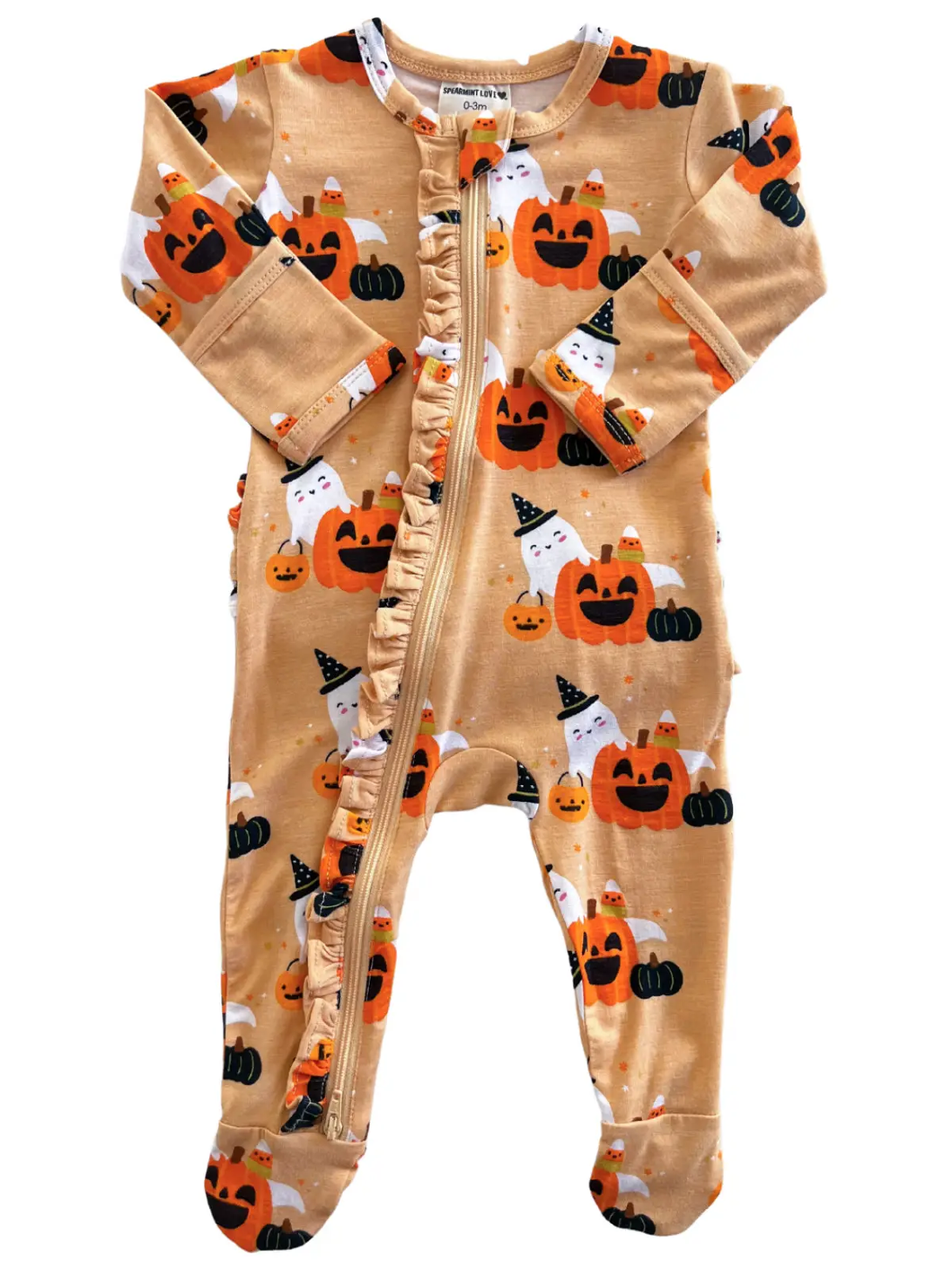 Halloween Ruffle Footie Sleeper