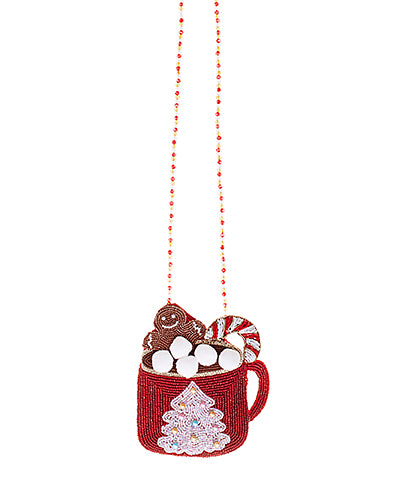 Hot Coco Beaded Bag