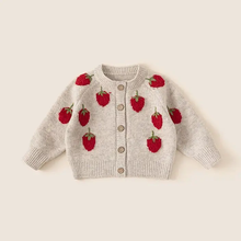 Load image into Gallery viewer, Strawberry Embroidered Cardigan
