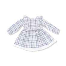 Load image into Gallery viewer, Blue Plaid Dress &amp; Diaper Cover
