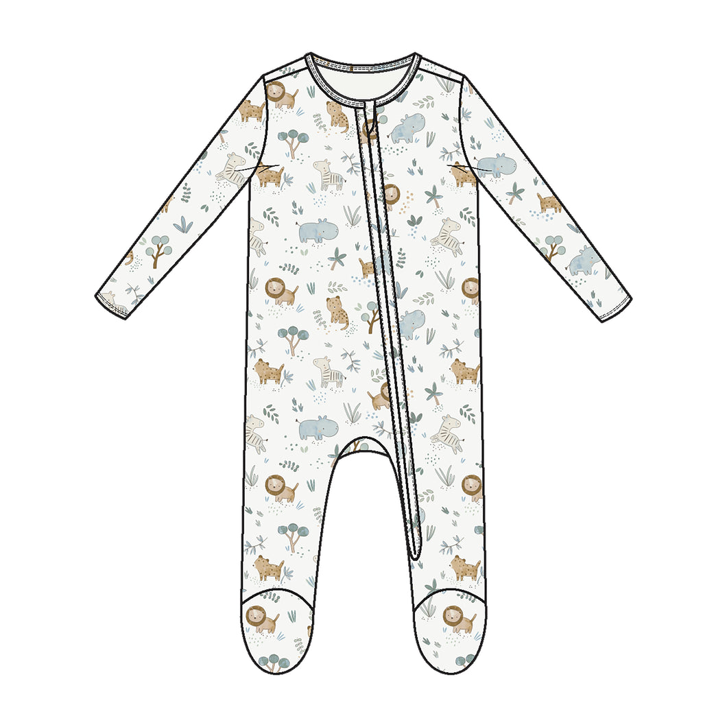 Delicate Safari Footie Sleeper