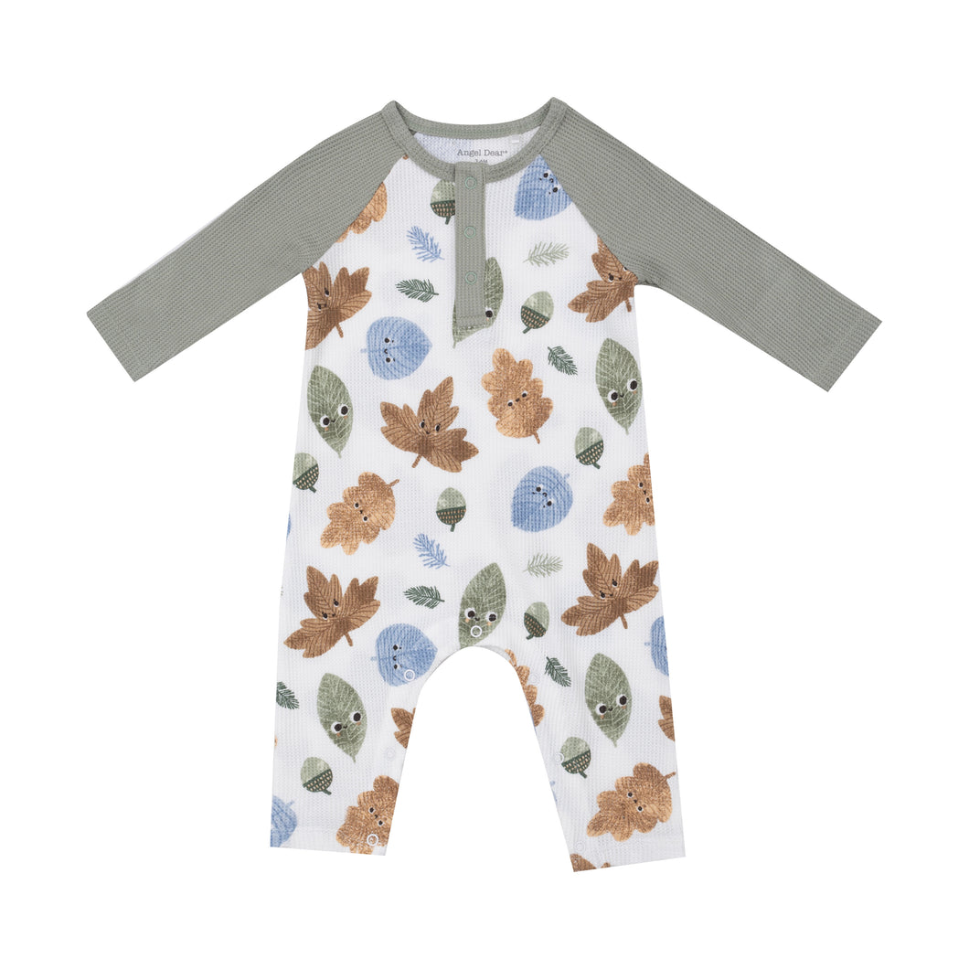 Cuddly Leaves Henley Romper